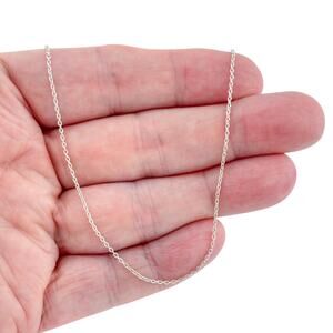 Vintage Sterling Silver 925 Cable Chain Necklace 18"